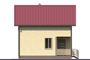 Дома из профилированного бруса с двускатной крышей + фото