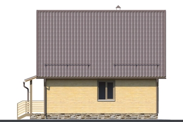 Дома из профилированного бруса с двускатной крышей + фото