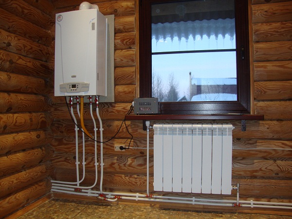 Установка навесного газового котла – особенности монтажа в деревянном доме